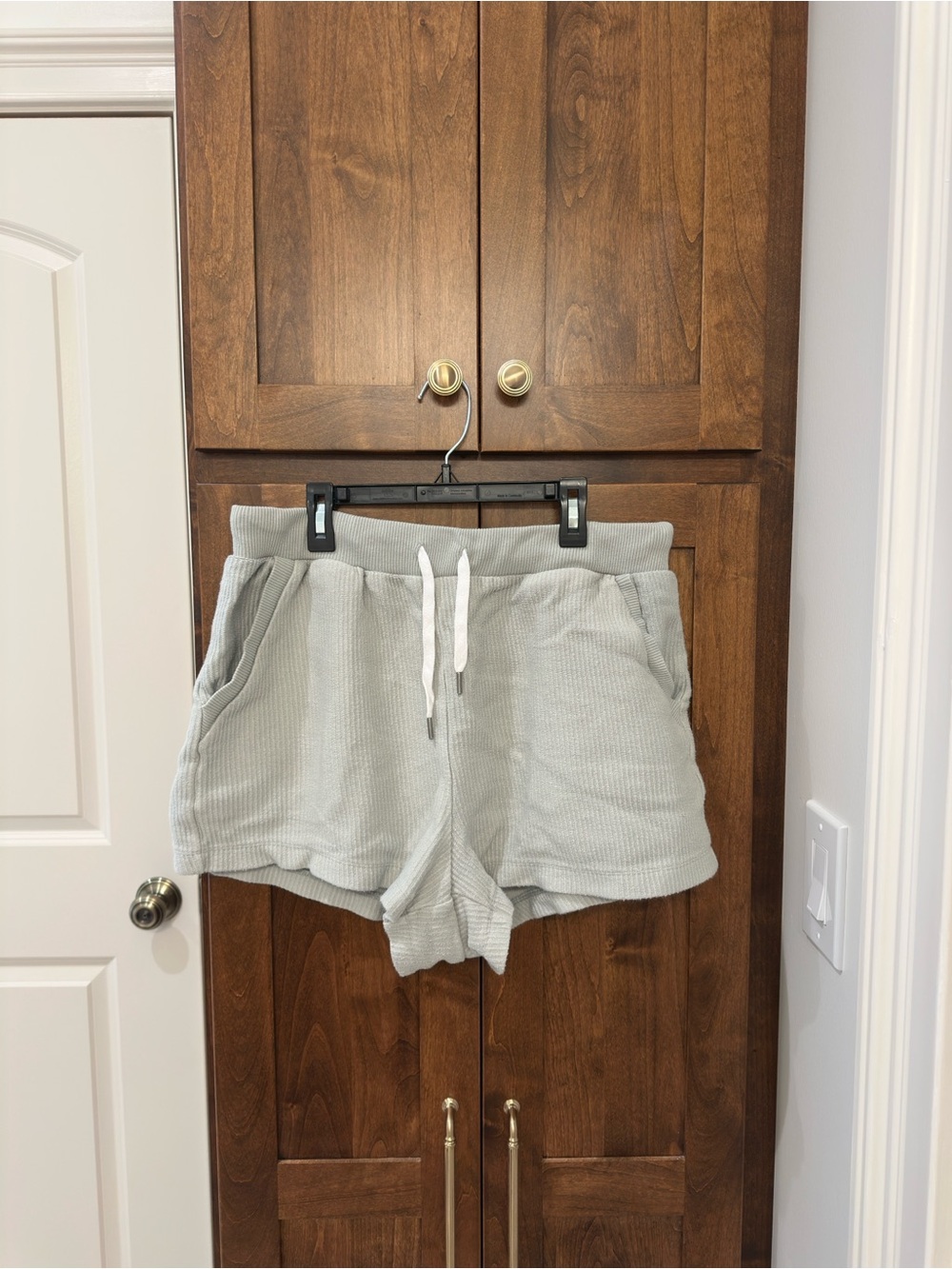 aerie Cable-Knit Drawstring Lounge Shorts — Light Green